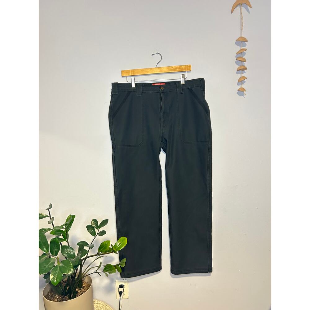 Dark Gray Coleman Fleece Lined Utility Work Pants 36x30 Mens